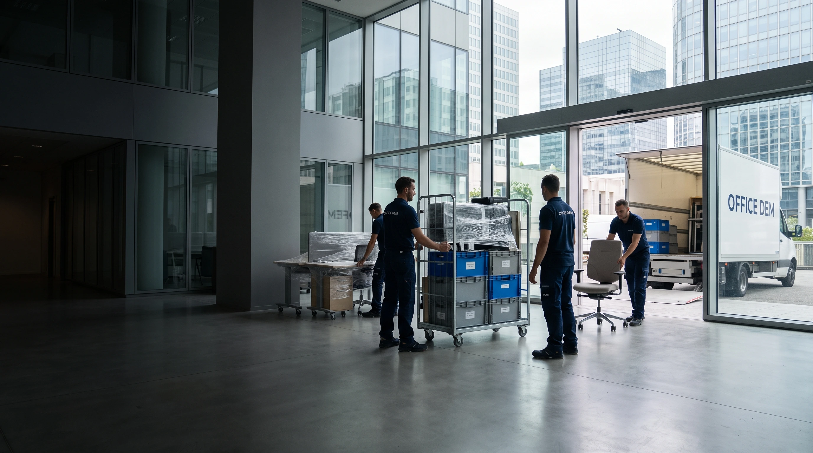 Déménagement d'entreprise professionnel avec Office Dem